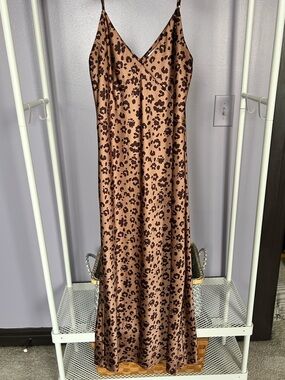Leopard Print Slip Dress Sz M